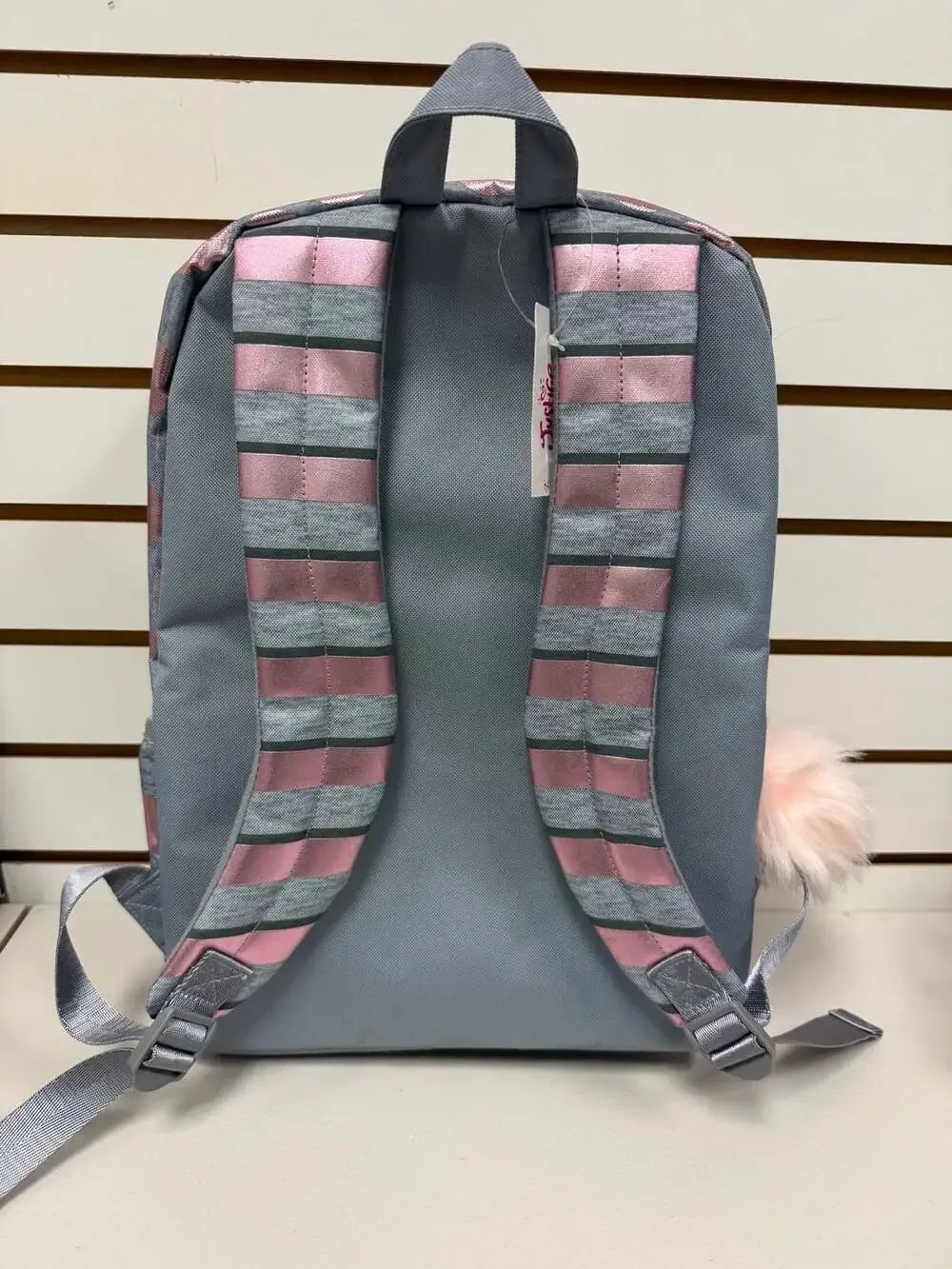 Justice Initial  A Rose Gold Foil Backpack + Lunch Tote Bag NWT
